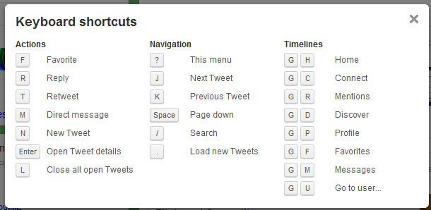 New Twitter Page, iPhone App: First Look, Keyboard Shortcuts