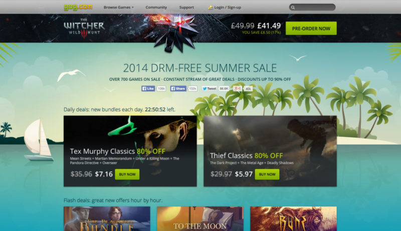 GOG 2014 DRM-Free Summer Sale